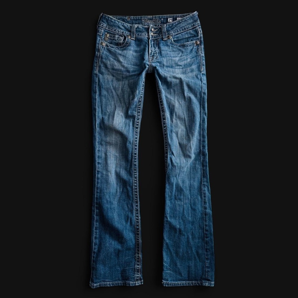 Miss Me JP4650-2 Bootcut Jeans Medium Wash Embellished 29 Womens